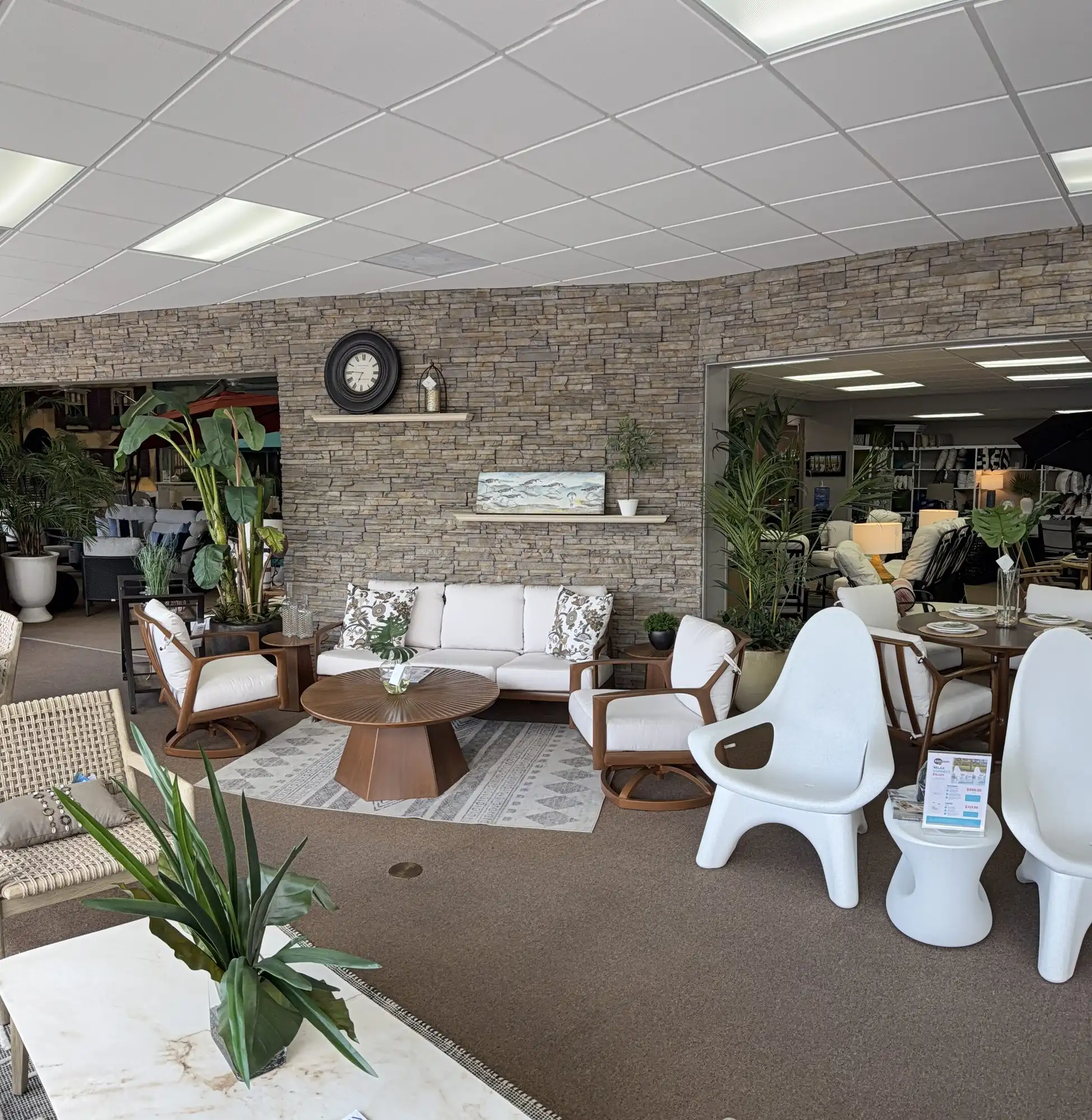 Outdoor cushions and fabrics at the Patio Style showroom