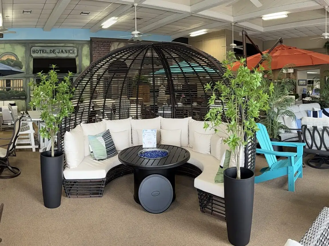 Outdoor sectional at the Patio Style showroom